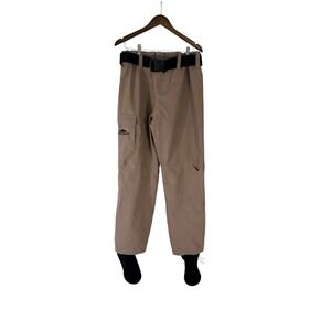 Lost Creek Men's Fishing Waders Brown Tan Size Small Cargo Pocket Belted